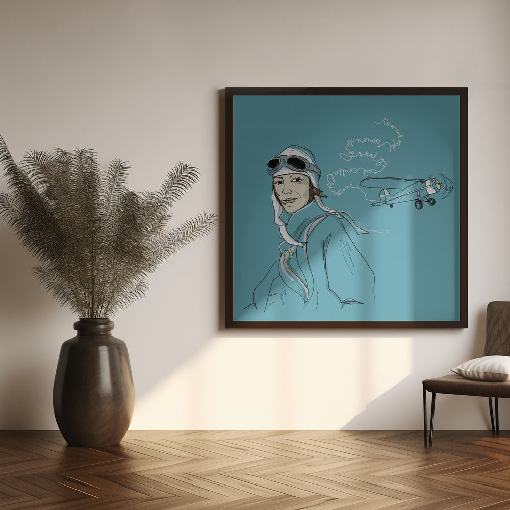 Wall art Amelia Earhart