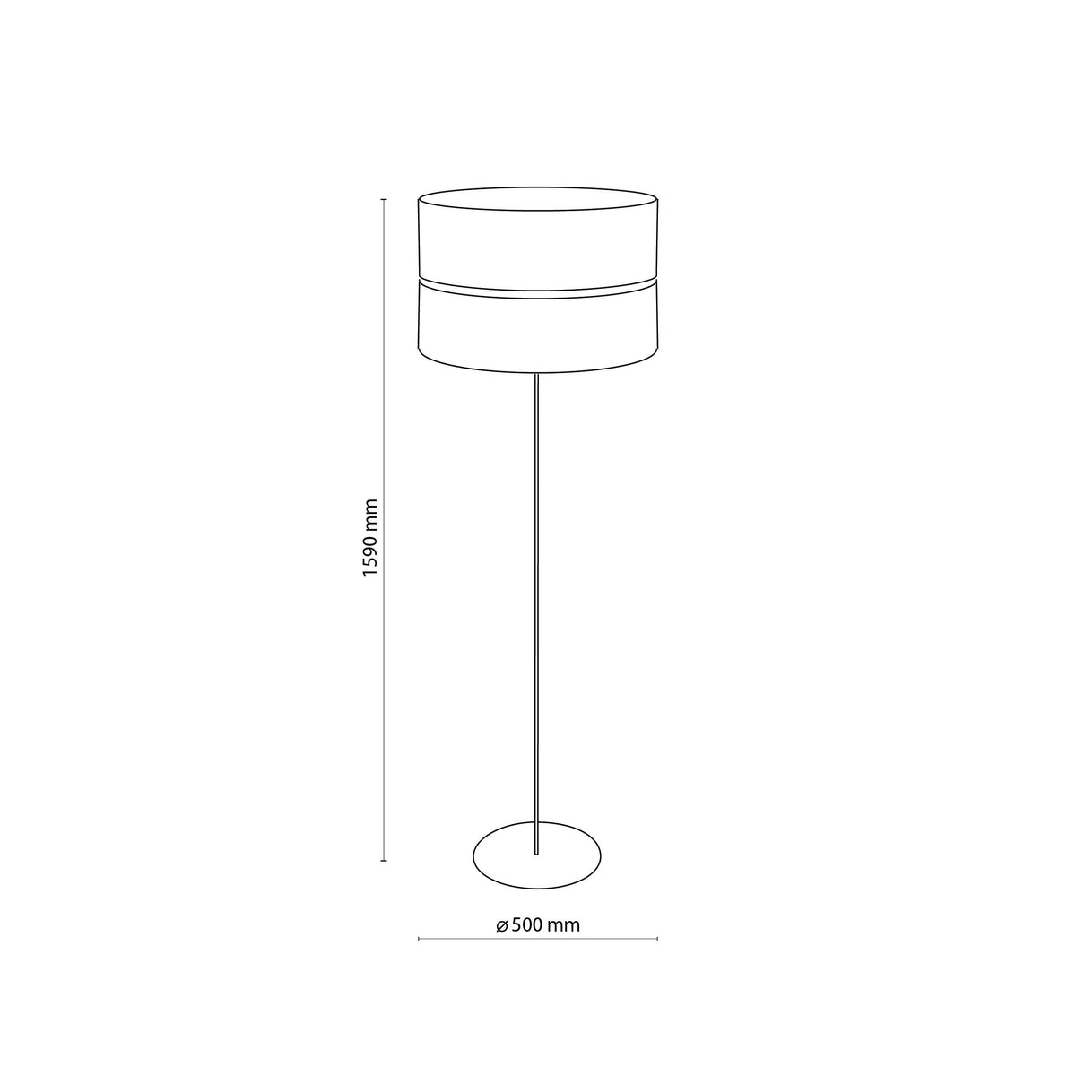 HILTON Black & Gold Floor Lamp for Living Room & Bedroom