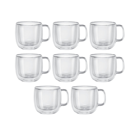 ZWILLING Sorrento Plus 8 Piece Cappuccino Mug Set - Value Pack, Transparent