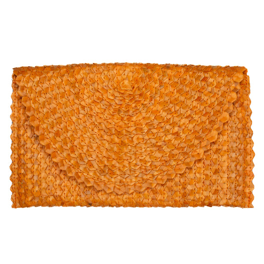 Pandan Leaf Clutch Purse - Orange