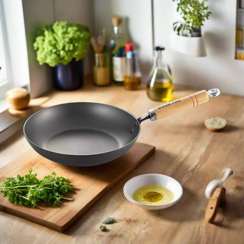 Yoshikawa Cook-Pal Ren 16cm Nitrided Carbon Steel Fry Pan