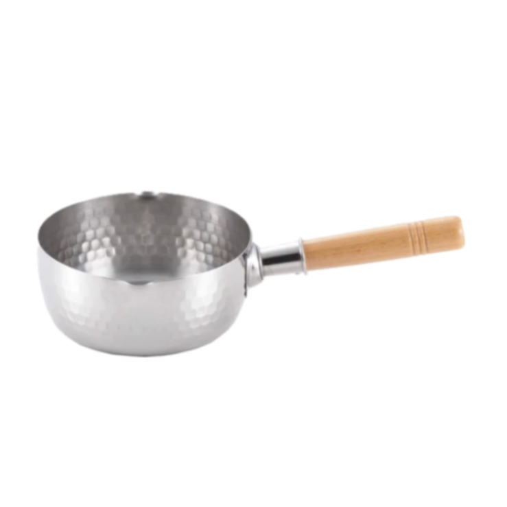Yoshikawa Yukihira Saucepan 20 cm | 2.1 L Stainless Steel with Wooden Handle