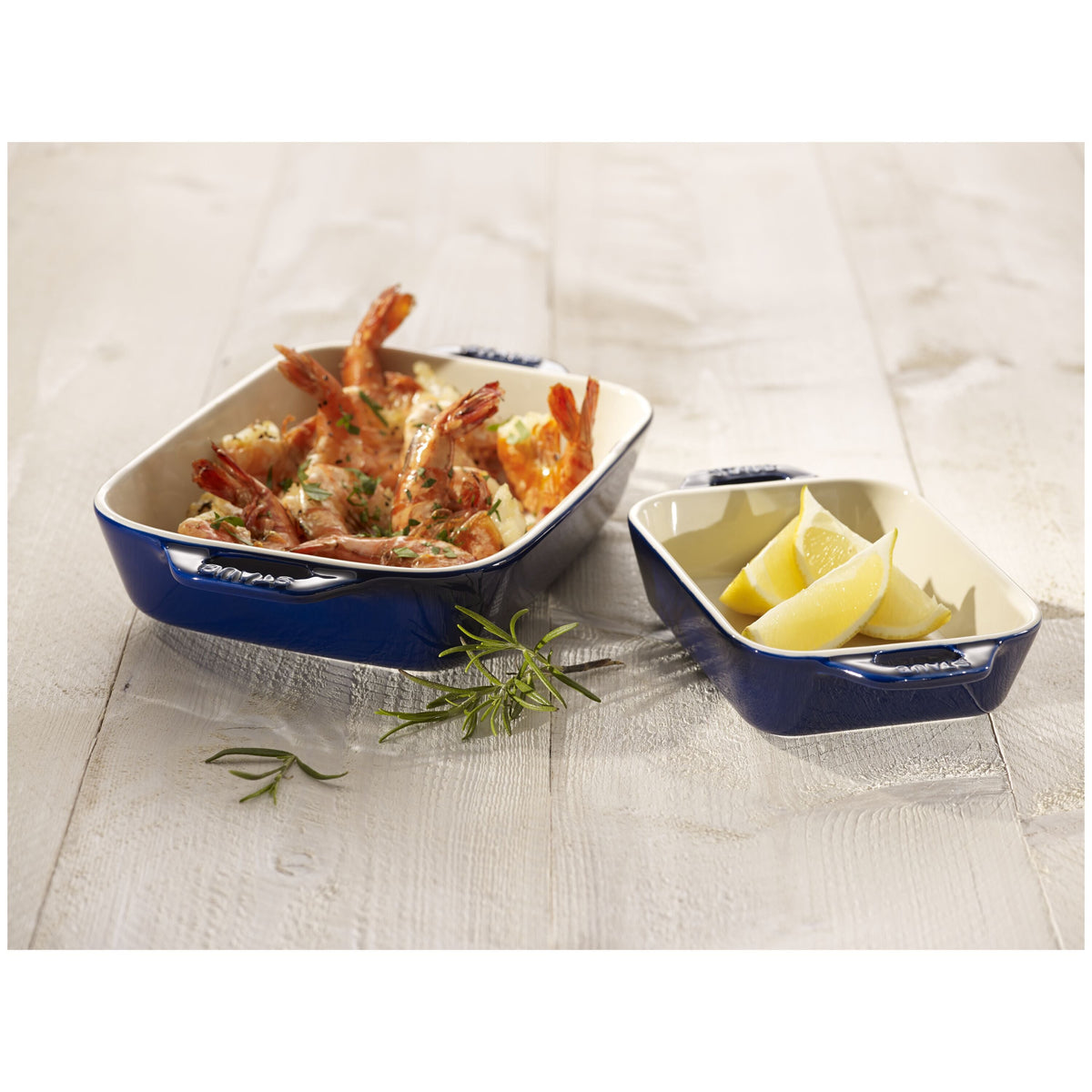 STAUB Ceramique 400 ml Ceramic Rectangular Oven Dish, Dark-Blue