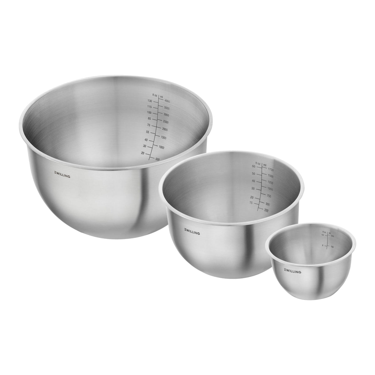 ZWILLING Fresh & Save BOWLS Bowl Set S/M/L / 3 Piece Stainless Steel, Silver