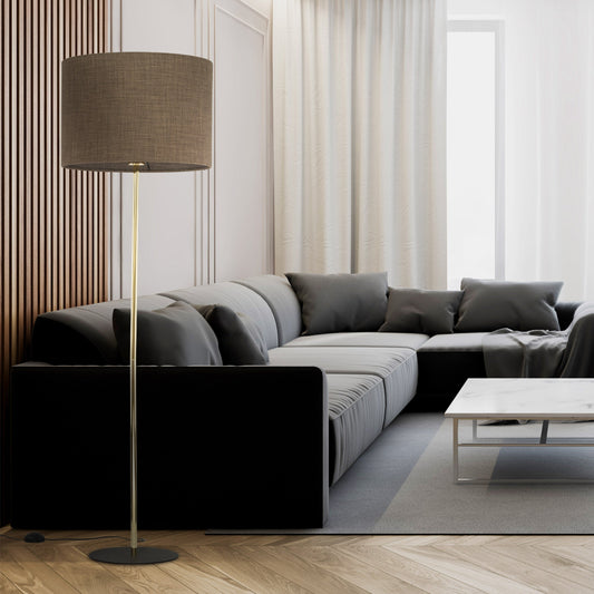 UMBERTO Brown Modern Floor Lamp for Living Room & Bedroom