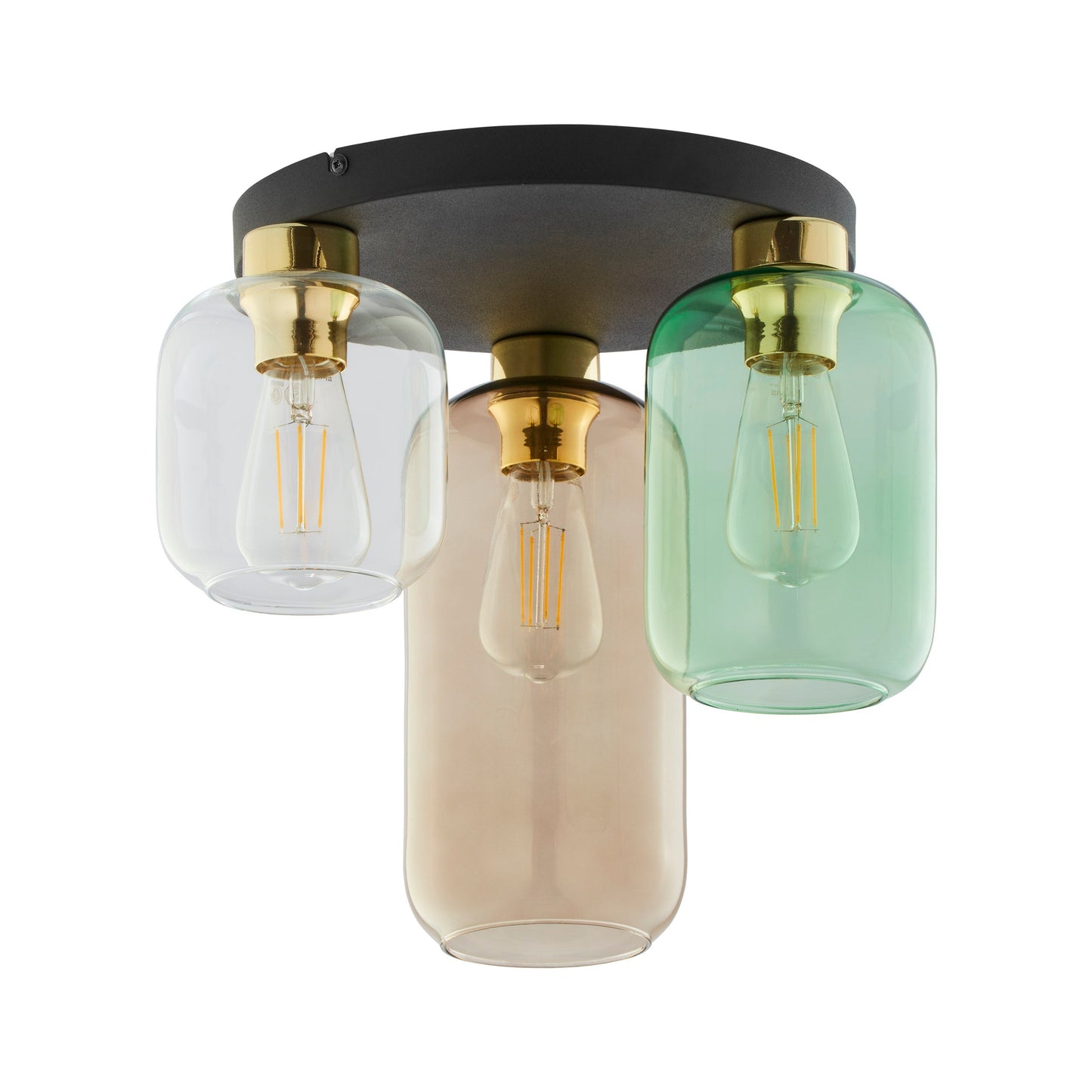 MARCO Mid-Century Modern 3-Light Flush Mount for Living Room, Kitchen & Dining