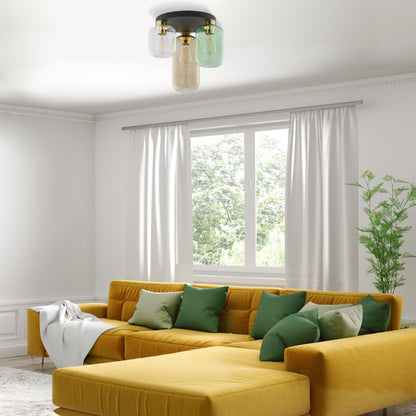 MARCO Mid-Century Modern 3-Light Flush Mount for Living Room, Kitchen & Dining