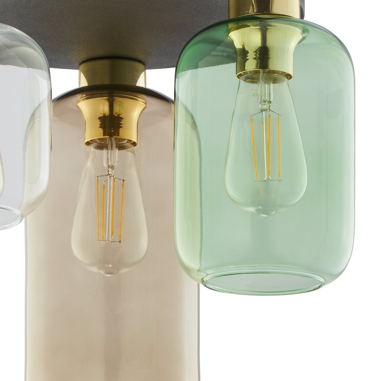 MARCO Mid-Century Modern 3-Light Flush Mount for Living Room, Kitchen & Dining