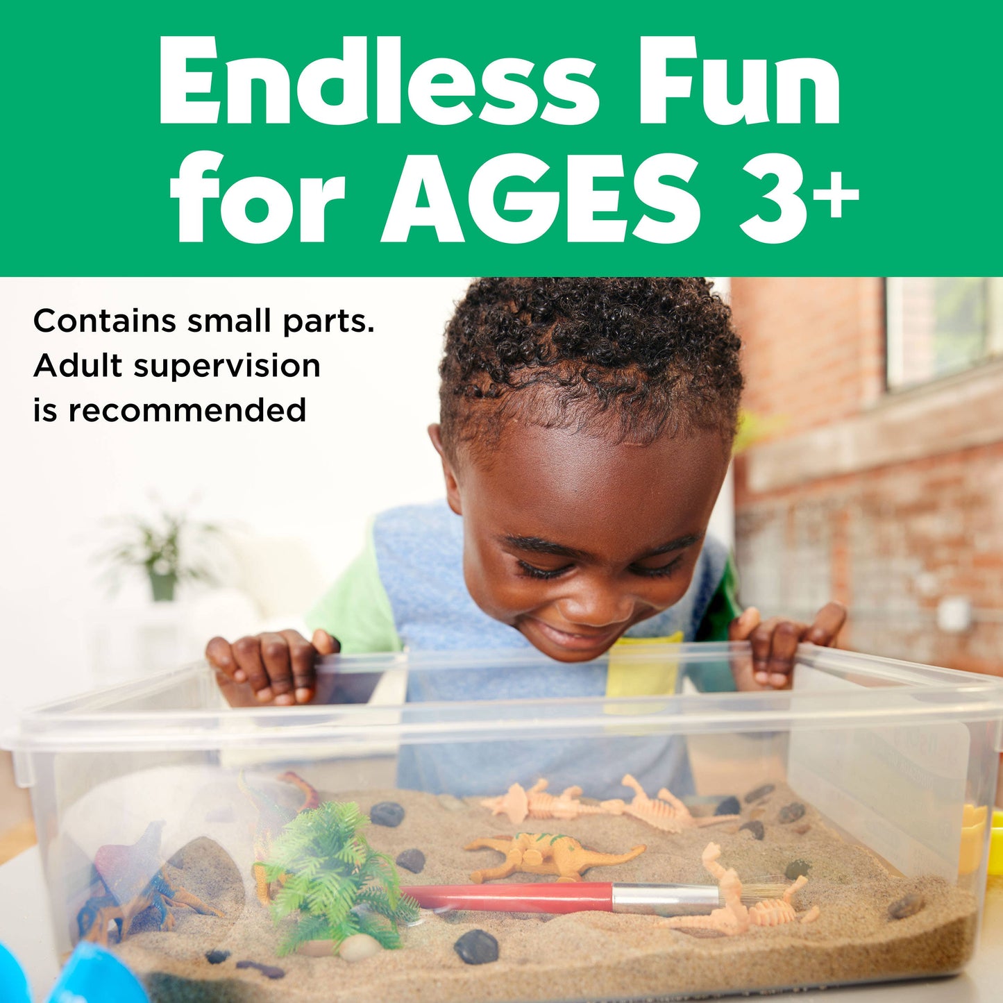 Faber-Castell / Creativity for Kids - Sensory Bin Dinosaur Dig Activity Bin - Ages 3+