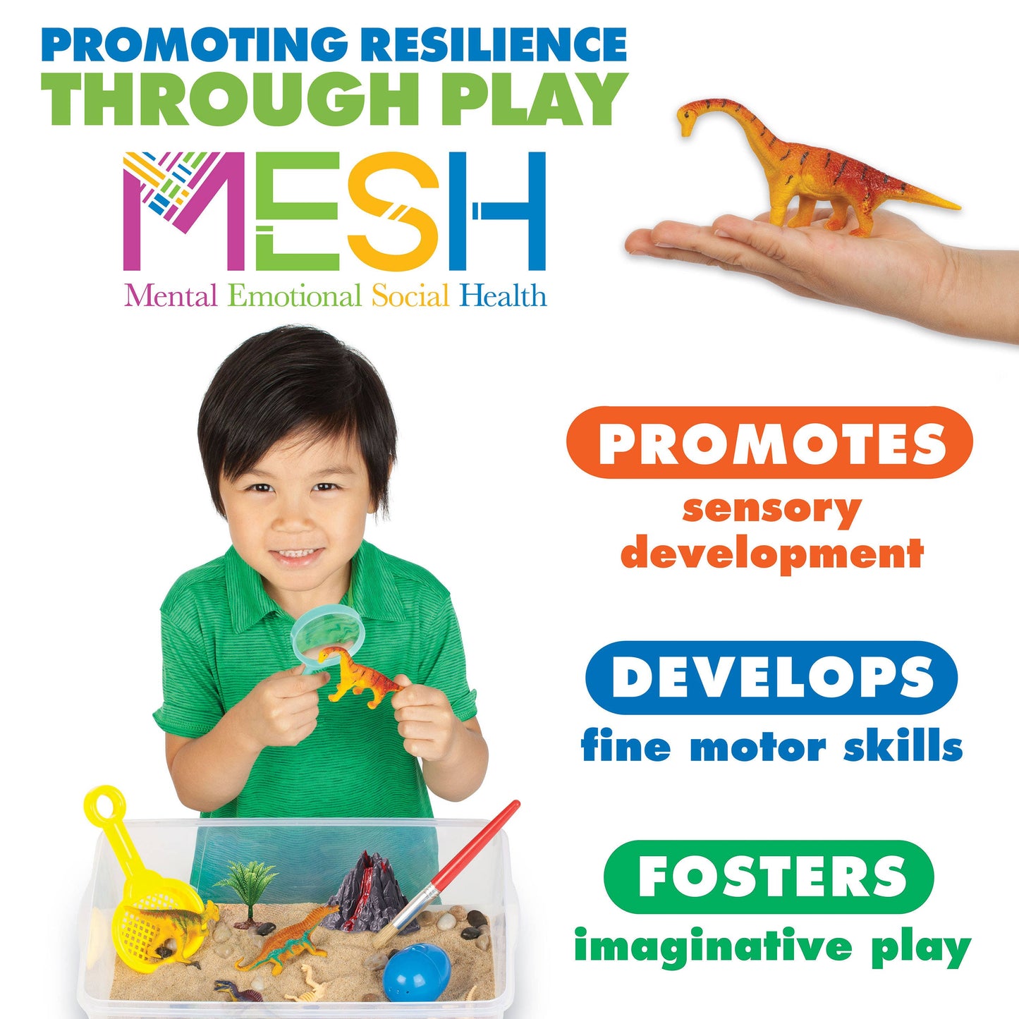 Faber-Castell / Creativity for Kids - Sensory Bin Dinosaur Dig Activity Bin - Ages 3+