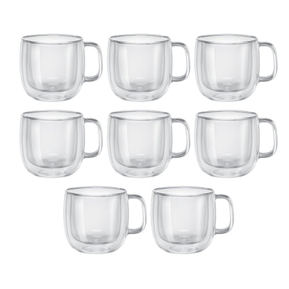 ZWILLING Sorrento Plus 8 Piece Cappuccino Mug Set - Value Pack, Transparent