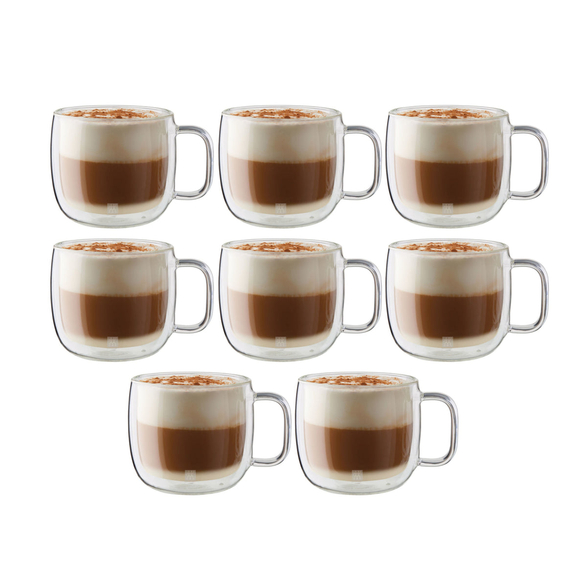 ZWILLING Sorrento Plus 8 Piece Cappuccino Mug Set - Value Pack, Transparent