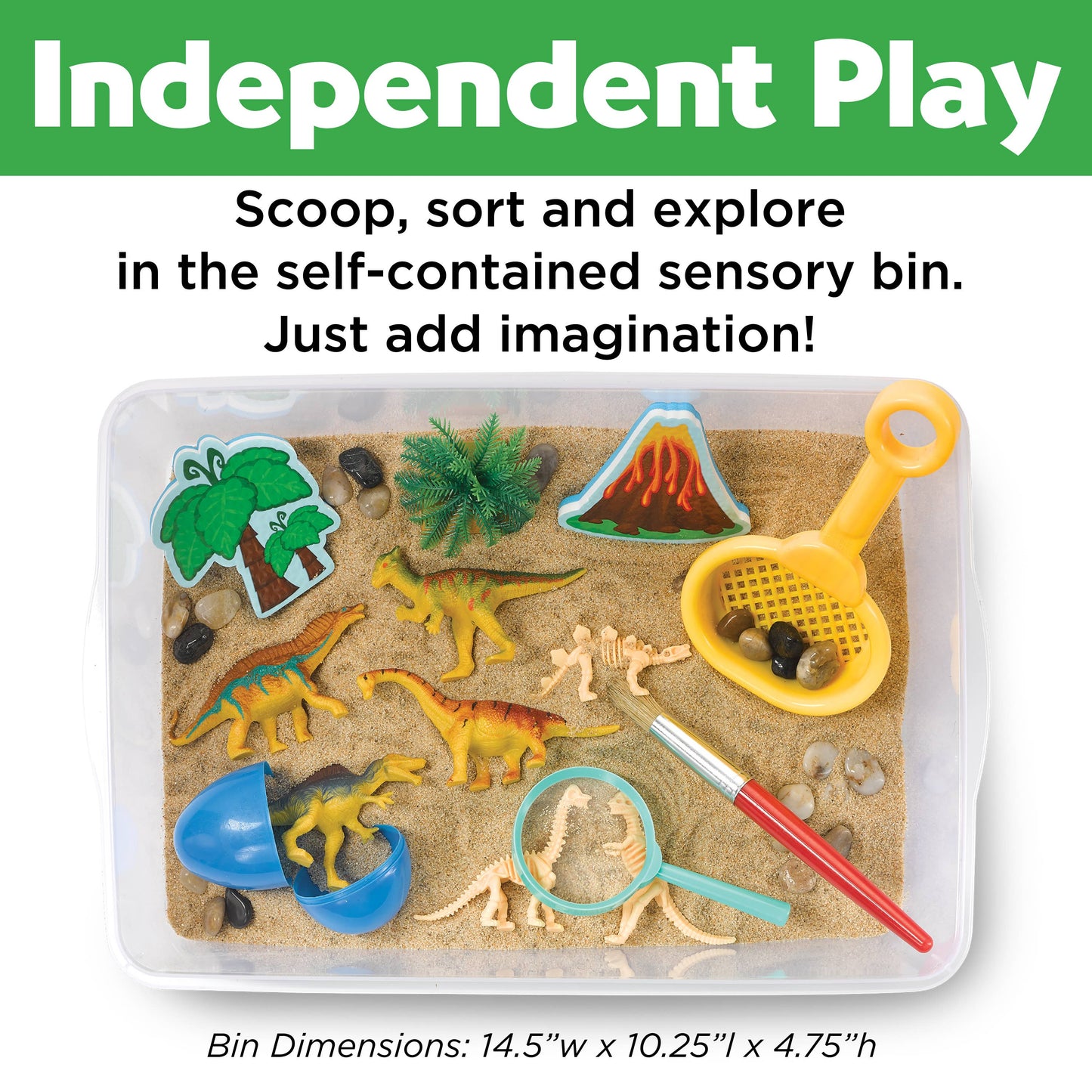 Faber-Castell / Creativity for Kids - Sensory Bin Dinosaur Dig Activity Bin - Ages 3+
