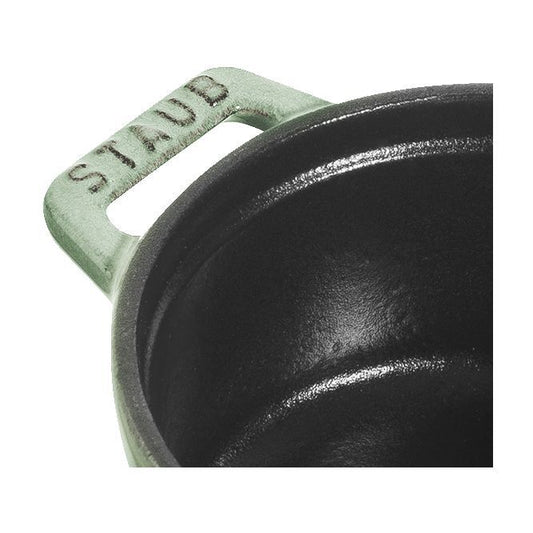 STAUB La Cocotte 250 mL Cast Iron Round Mini Cocotte, Sage