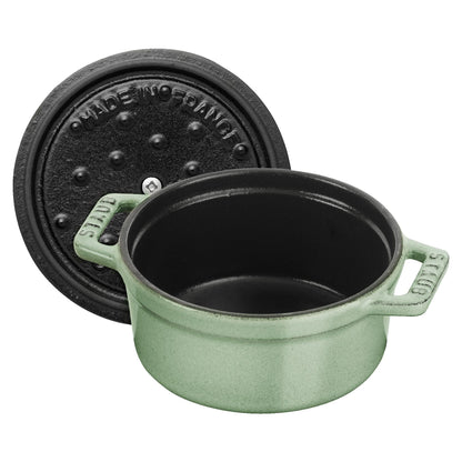 STAUB La Cocotte 250 mL Cast Iron Round Mini Cocotte, Sage