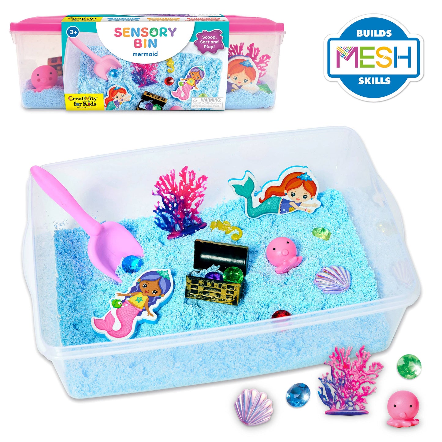 Faber-Castell / Creativity for Kids - Sensory Bin Mermaid Activity Bin - Ages 3+