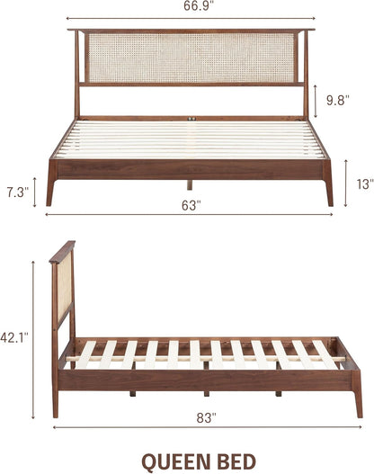 Ruby Natural Rattan Bed Frame