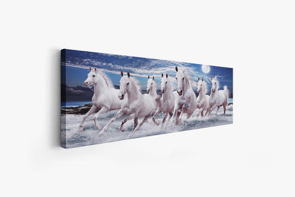 The 7 horses of good luck- Animal Print Canvas- Wall art