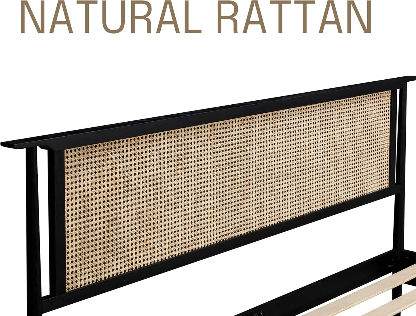 Ruby Natural Rattan Bed Frame