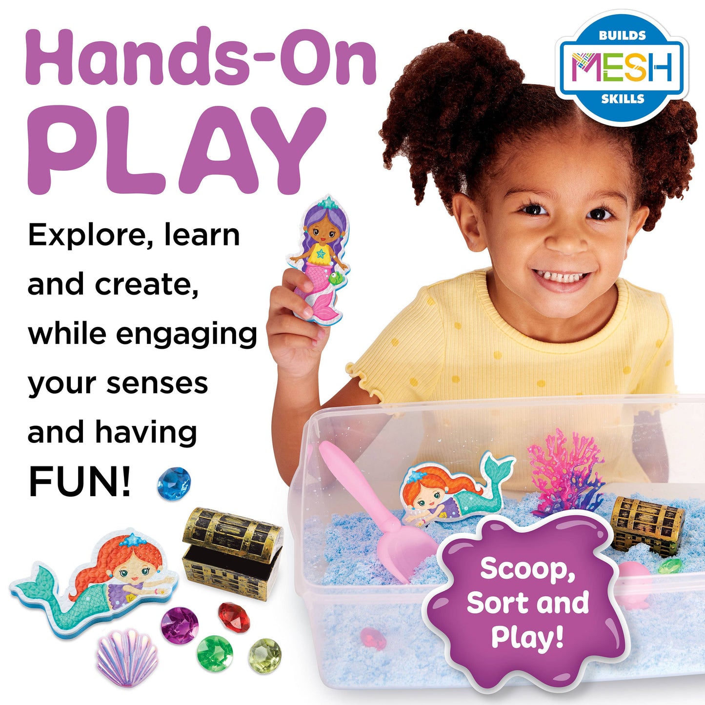 Faber-Castell / Creativity for Kids - Sensory Bin Mermaid Activity Bin - Ages 3+