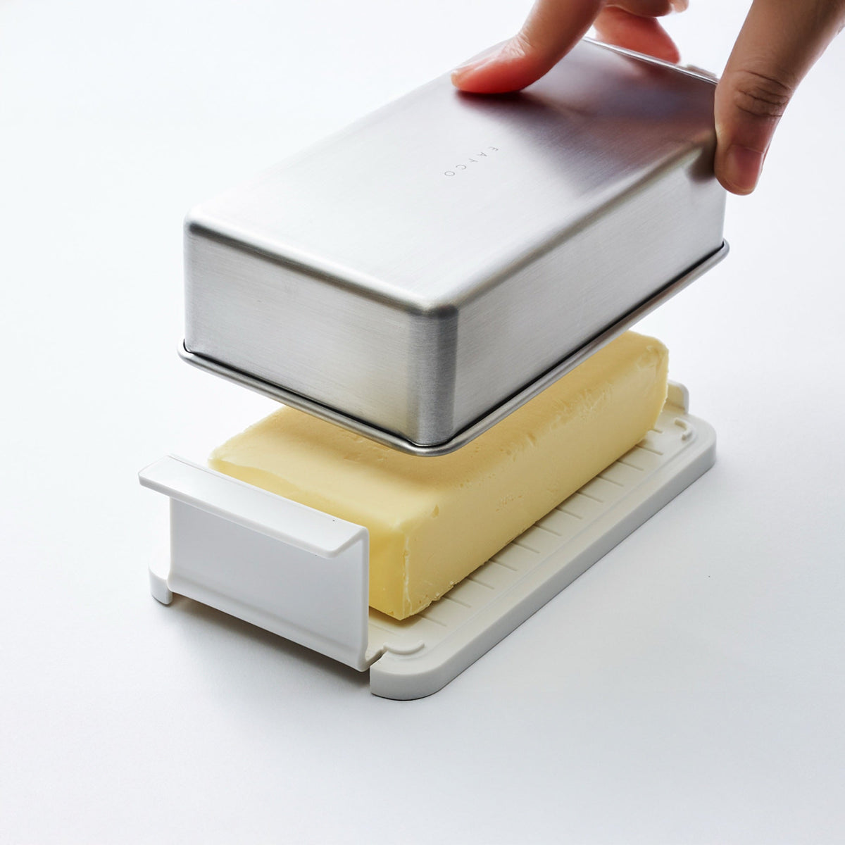 Eatoco Japan Butter Case – Stainless-Steel Lid with Portioning Tray
