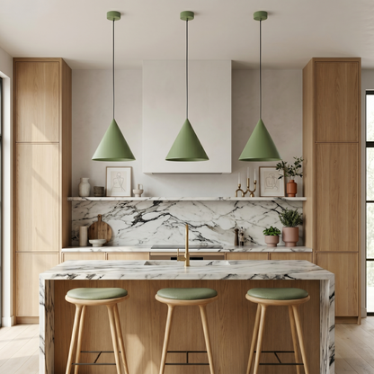 CONO Steel Cone Pendant Light for Kitchen Island & Dining Table