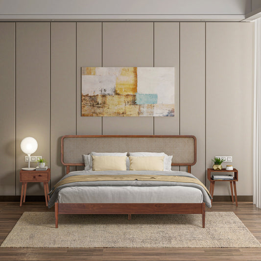 Lupin Natural Rattan Bed Frame
