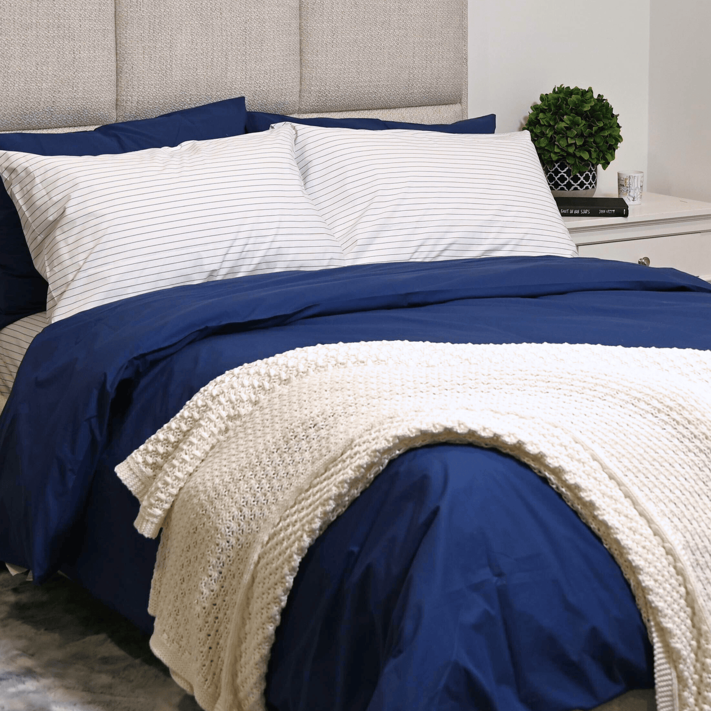 Essential Organic Percale Collection Duvet Cover & Pillowcase Set