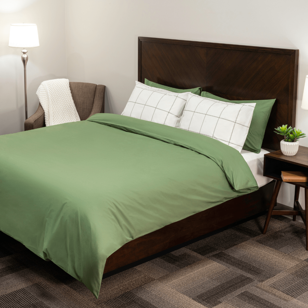 Essential Organic Percale Collection Duvet Cover & Pillowcase Set