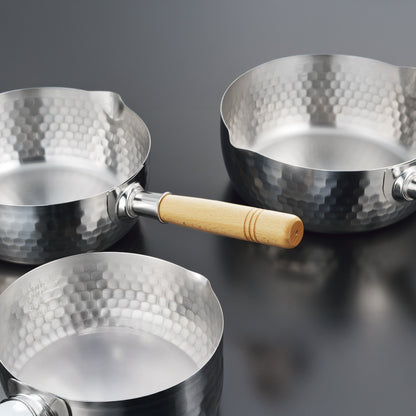 Yoshikawa Yukihira Saucepan 20 cm | 2.1 L Stainless Steel with Wooden Handle
