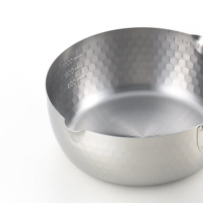 Yoshikawa Yukihira Saucepan 20 cm | 2.1 L Stainless Steel with Wooden Handle