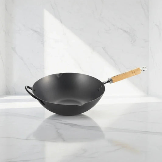 Yoshikawa Cook-Pal Ren 30cm Nitrided Carbon Steel Beijing Wok