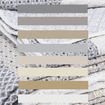 Courtepointe moderne grise et taupe Ethan