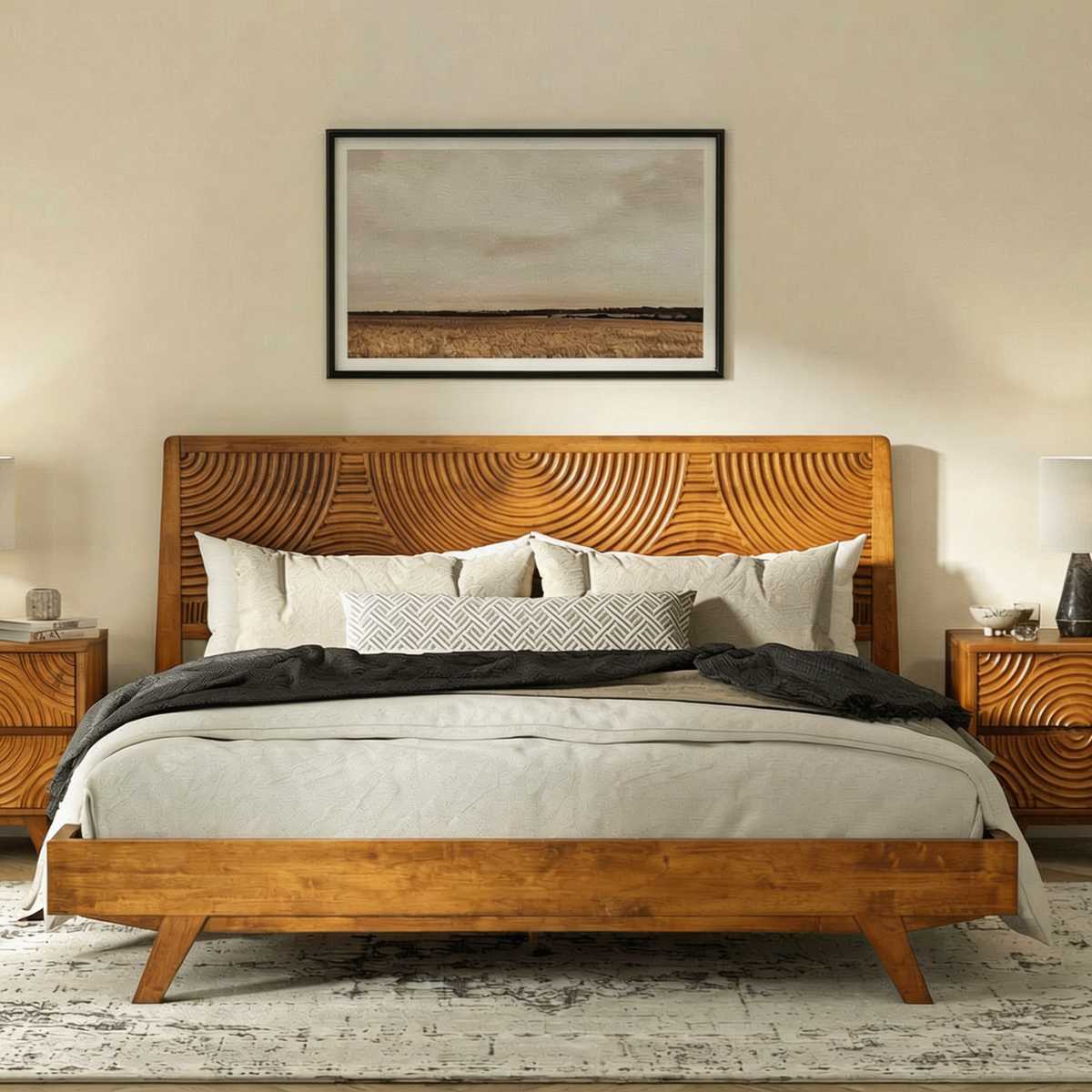 Harmony Solid Wood Bed Frame