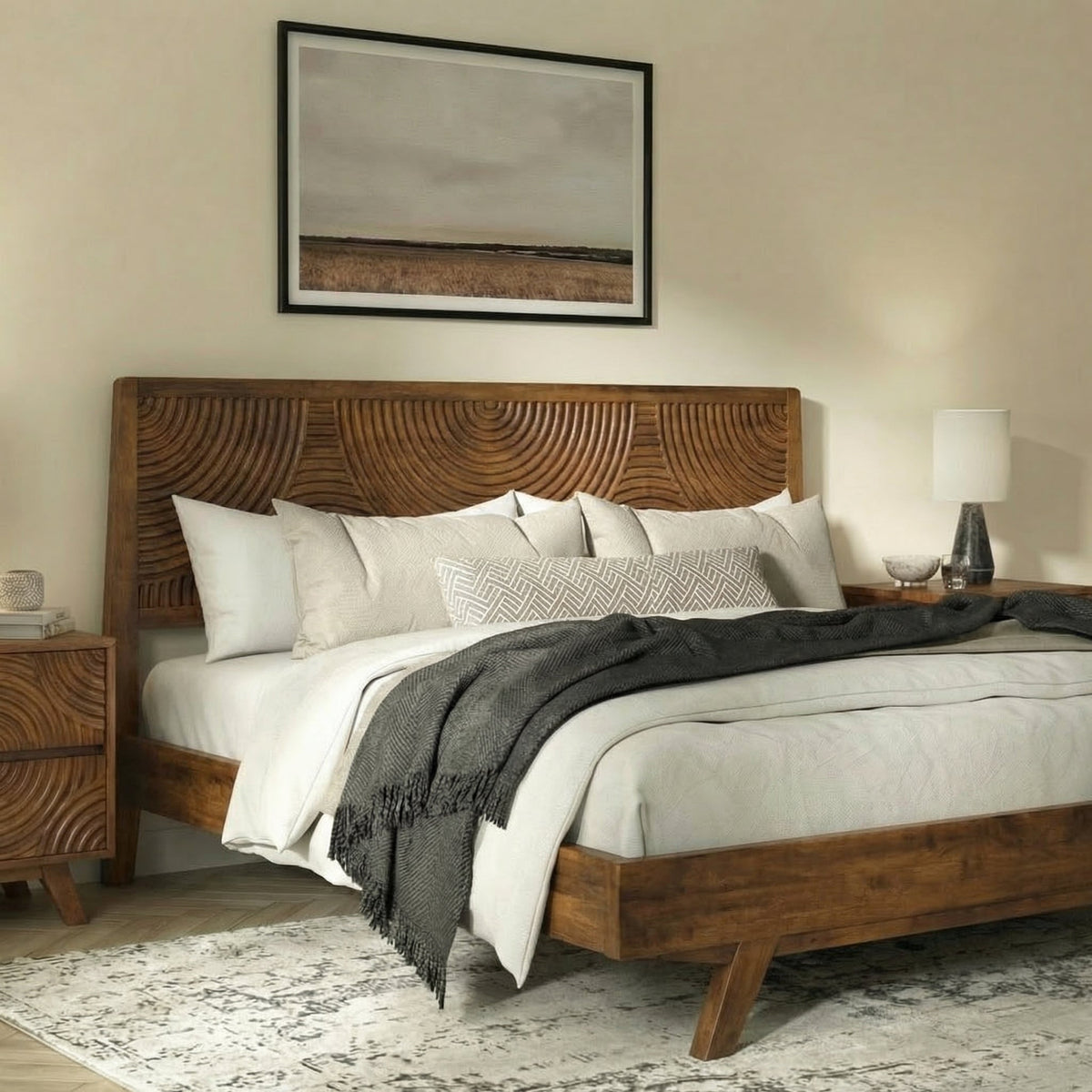 Harmony Solid Wood Bed Frame