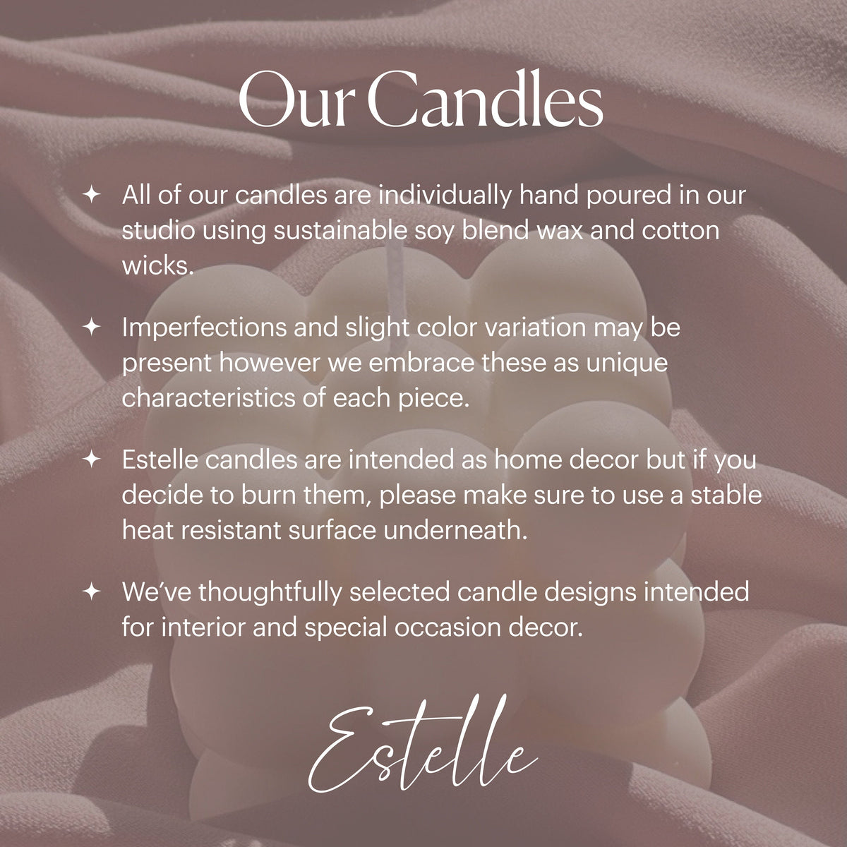 Handmade Wavy Pillar Candle | Aesthetic Home Decor