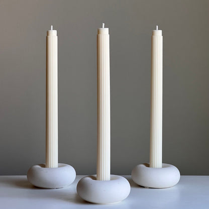Donut Jesmonite Candlestick Holder: Minimalist Wedding Decor