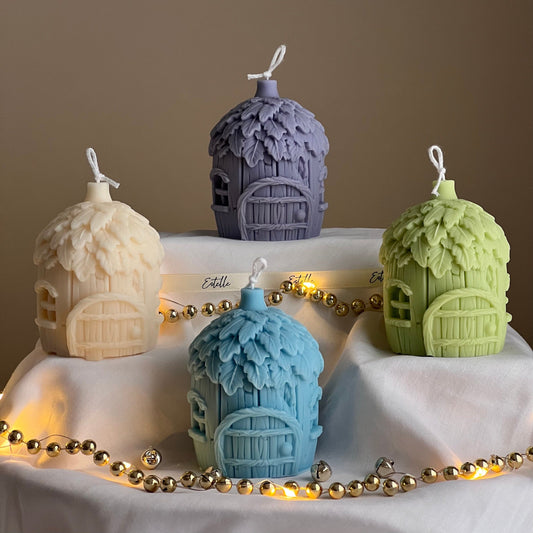 Acorn House Christmas Candle: Handmade Soy Festive Decor