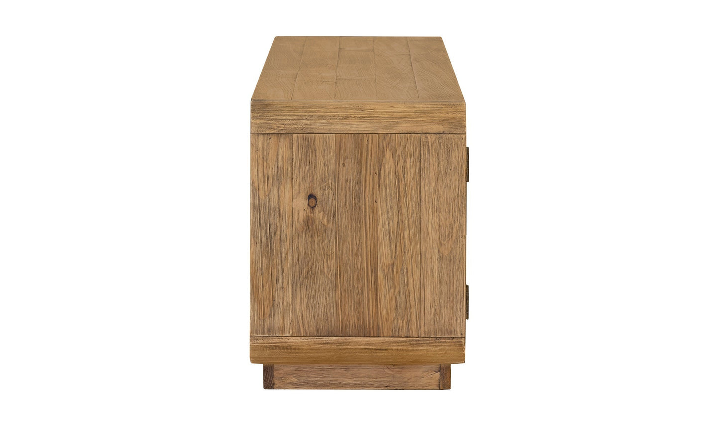 Machala Media Cabinet in Rustic Blonde