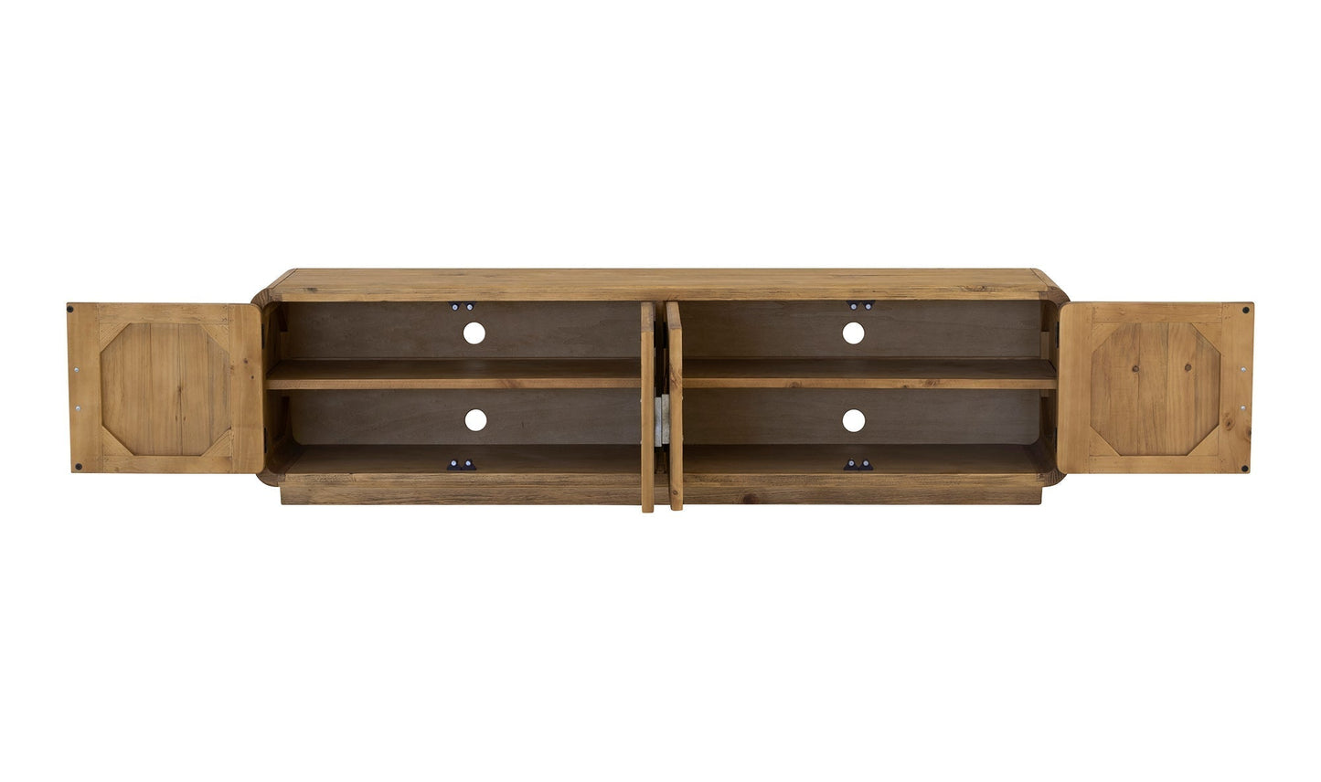 Machala Media Cabinet in Rustic Blonde