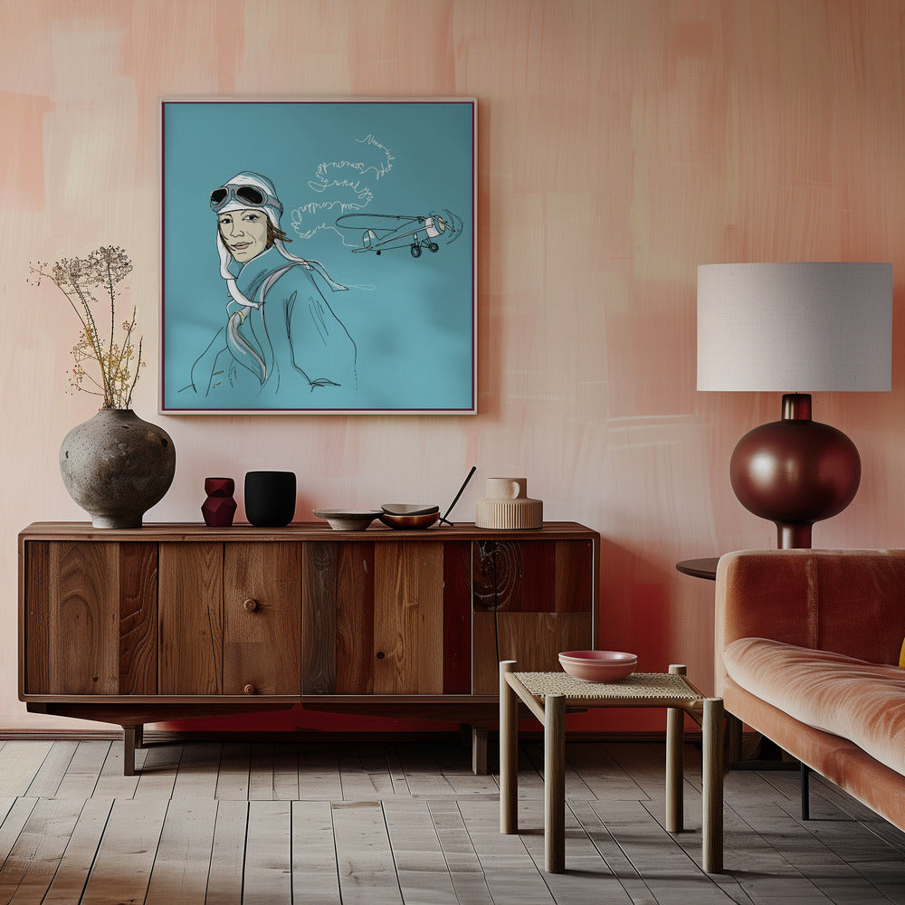 Wall art Amelia Earhart